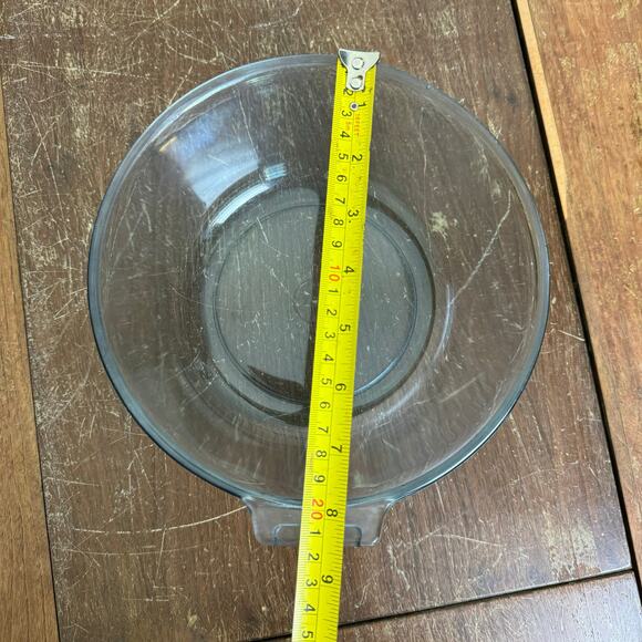 Vintage 1940s Flameware B-I 833-B Blue Tint Pan Skillet Bowl USA - Picture 7 of 9